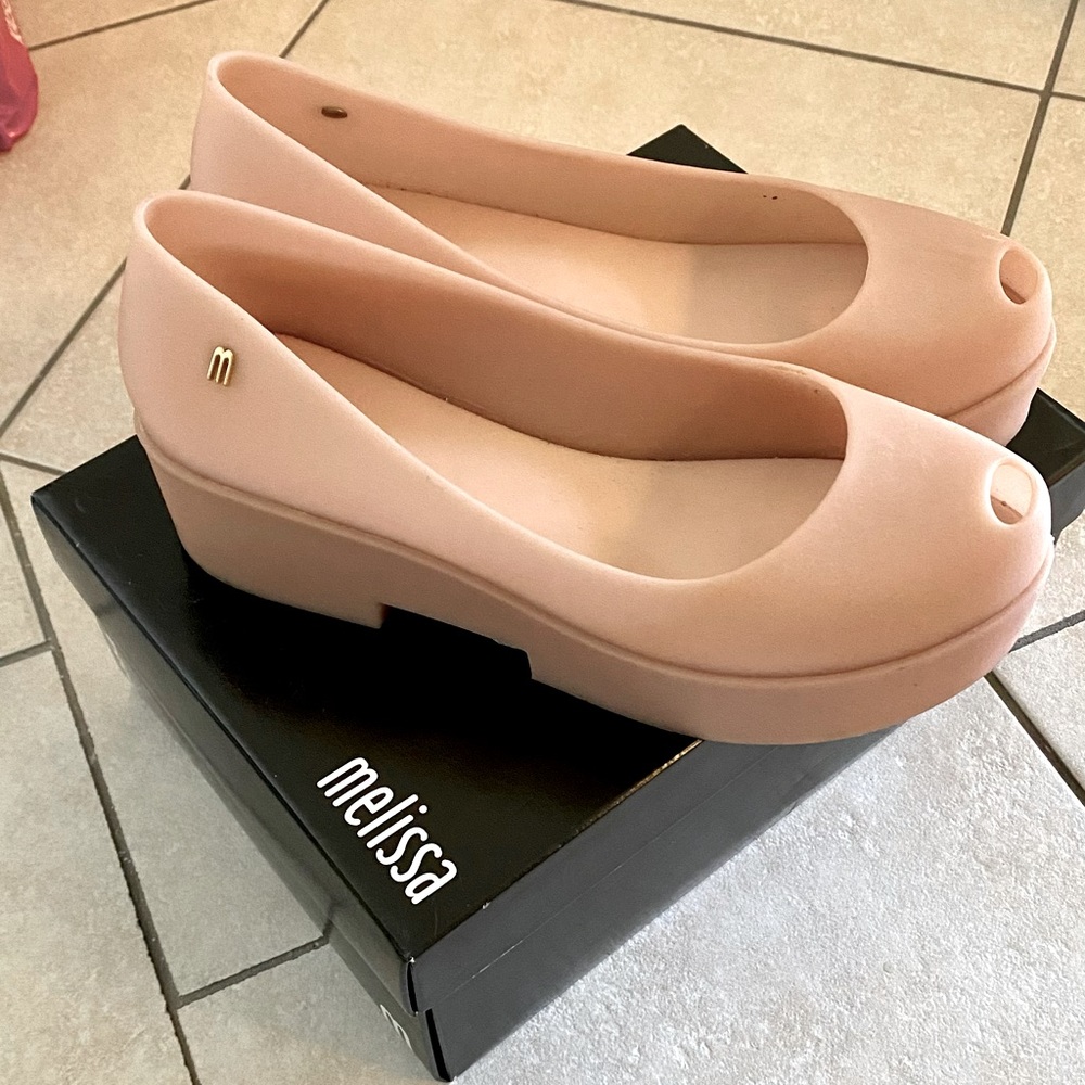 Melissa Jelly Platform Sandals Shoes Size 10 In Pink/… Gem